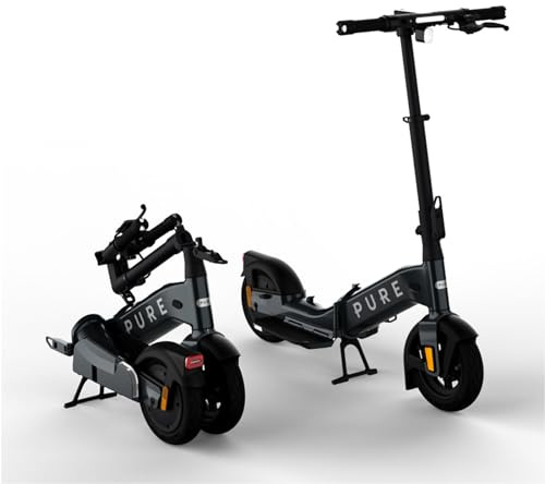 Pure Advance Flex Trottinette Electrique Adulte - Position de Conduite Ultime, Scooter Électrique Grande Autonomie 40km, Moteur 710W, Légère et Pliable Trottinette, Pneus 10 Pouces sans Chambre à Air