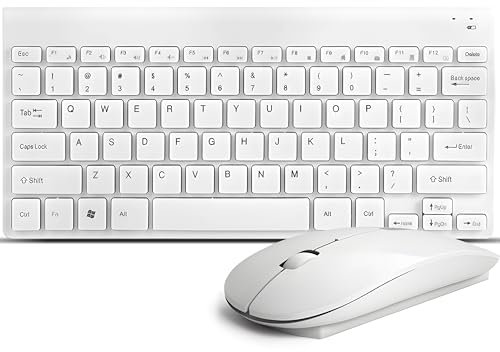 Retoo Kabelloses Tastatur und Maus Set Kompakte Maus 59 x 113 mm Funkmaus Funktastatur Gaming Mouse Kompakte Tastatur 285 x 133 mm für PC Laptop Computer zubehör QWERTY Layou
