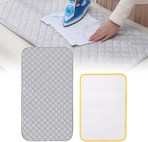 Telo per Stirare, Tappetino da Stiro, Stiro Stuoia, Coperta da Stiro, Panno Stiro, Accessorio Utile per Stirare Capi, Trapuntare e Cucire, Un Ottimo Compagno per i Tuoi Viaggi, 2 Pezzi