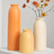 27 cm, Keramik Vasen Set 3er, Kleine Blumenvasen für Dekor, Orange, Gelb, Weiß (Orange Mix)