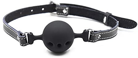 Bavaglio per bocca Sm gag bocca estremo, bavaglio a sfera traspirante, bavaglio erotico SM estremo, cinturino regolabile, giocattolo sessuale BDSM/feticcio/schiavo/bondage/flirtare