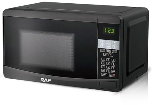 Microonde con Controllo Touch, Forno a microonde Singolo Compatto da 800 W con Piatto Girevole e capacità di 20 Litri, 6 Menu di Cottura Automatica, Controllo dello scongelamento e Timer