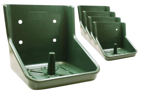 ERPINA® 5er Pack Lecksteinhalter Pferd grün - für 10 kg Lecksteine ohne scharfe Kanten - stabiler Salzsteinhalter bruchsicher aus Kunststoff für Pferde, Rinder, Wild - für Hof & Stall
