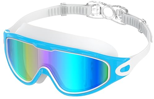 Ambienden Lunette Piscine Adulte Large Monture Et Verres HD | Lunettes De Natation AntibuéE Protection UV | Homme Femme Unisexe Convient Pour La Natation Et La Plongée