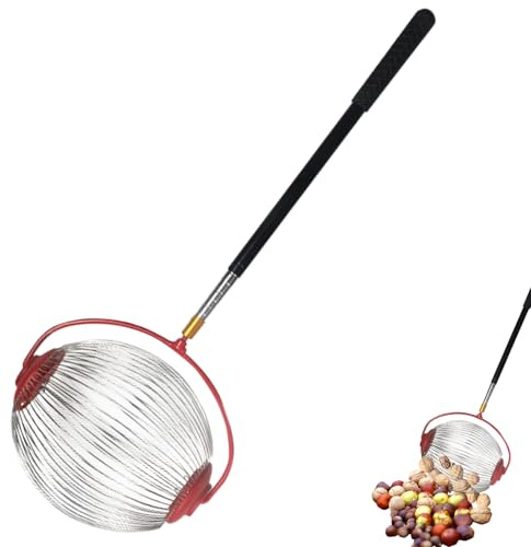 Qidures Ramasseur De Noix, Collecteur De Noix Télescopique 46-150cm, Rouleau Ramasse Noisette Glands, Réglable Et Léger Récupérateur DeNoix, Cueilleur Multifonctionnel PourNoix De Hickory, Golf