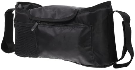 ORFOFE Organizer Leggero lo Stoccaggio di Prodotti Borsa Appendibile Oxford Nero per Passeggino per Ragazzo Ragazza e Effetti Personali, per Passeggini