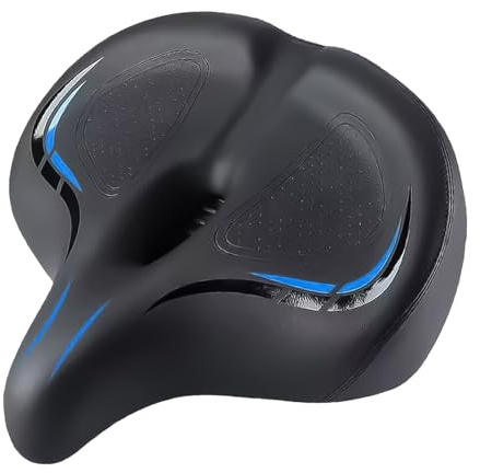 Överdimensionerad Cykelsäte - Förtjockad, Vadderad Sadel, Extra Bred Design | Används För Hopfällbara Från Väg, Berg, Stad, Komfort, Körning,