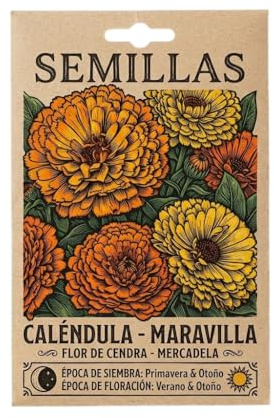 Caléndula Decorativa para Maceta o Parterre | Semillas de Caléndula para Cultivo Fácil DECOALIVE