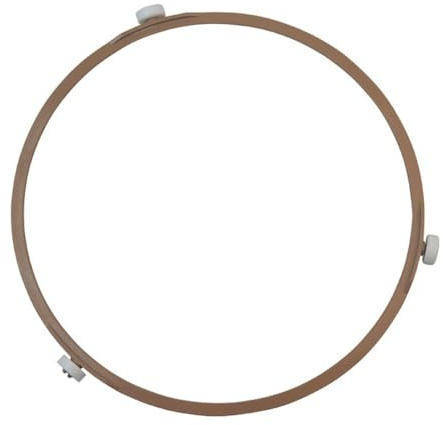 MuchLuckystar Piatto girevole per microonde di ricambio per anello, rullo da 21 cm con 3 ruote per un riscaldamento regolare, compatibile con piastre di vetro oltre i 30 cm, marrone chiaro