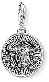Thomas Sabo Damen Charm-Anhänger Sternzeichen Stier Charm Club 925 Sterling Silber 1641-643-21