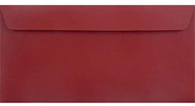 Netuno 25 farbige Briefumschläge Bordeaux DIN Lang 11 x 22 cm 140g Plike Bordeux elegante Einladungsumschläge hochwertig Luxusumschläge edel für Hochzeit Einladungskarten Umschläge Premiumpapier