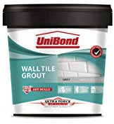 UniBond 2643633 Ultra Force Wall Tile Grout, Waterproof Grout for Tiling, Grout for All Rooms and Mould Resistant, Porcelain, Mosaic and Ceramic Suitable Grout Grey, 1.38kg