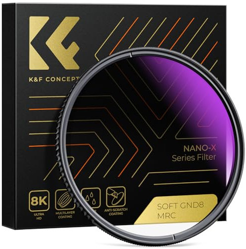 K&F Concept Nano-X 49mm Soft GND8 Verlaufsfilter ND0,9(3 Stops,12,5%) Grauverlaufsfilter GND8 Filter aus optisches Glas