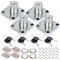 WiMas Lot de 4 serrures cylindriques en alliage de zinc pour tiroir, armoire, bureau, boîte aux lettres, meubles avec clés et vis assorties 22 mm