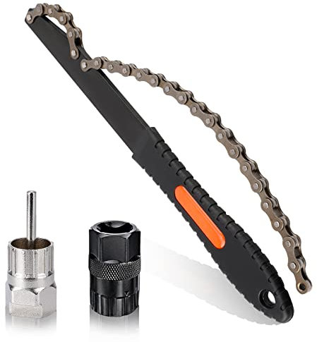 Oumers Fahrradkette Peitsche Werkzeugsatz, Fahrradkassetten-Entfernungswerkzeug Kettenradentferner Kit/Werkzeug zum Entfernen von Sperrringen/Freilaufentferner