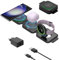 GEEKERA Induktive Ladestation für Samsung, 3 in 1 Faltbare Wireless Charger für Samsung S25/S24/S23/S22/S21, Reise Induktionsladegerät für Galaxy Watch, Kabelloses Ladegerät für Galaxy Buds-Schwarz
