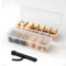 KNJOMZIE 2 Pièces Boîte Rangement Câble avec 16 Attaches, Boîte Câble Transparente avec 7 Séparateurs – Organisateur de Câble pour Bureau, Maison, Boîte à Câble pour Chargeurs et Accessoires