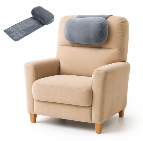 Jinfanshurich Ergonomisk huvudkudde, nackkudde huvudkudde, nackstödskudde för fåtölj & soffa, nack- och huvud-badkudde med ficka, resor för nack- och axelsmärtor