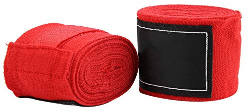 AMONIDA Boxningsbomullsomslag, Andningsbara 2st Handbandage för Kampsport och Daglig Träning - 2,5 M Elastiskt Tyg