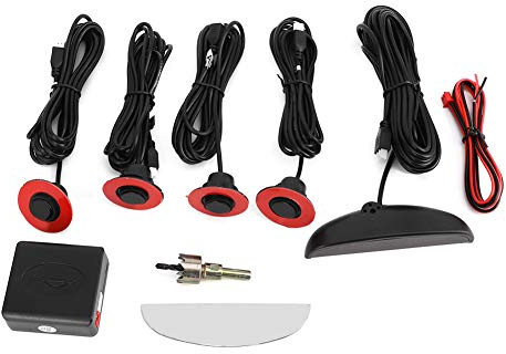 Flat Car Sensors - Parking Radar System Car Parking Assistanc With 4Pcs Abs Adjustable Flat Sensors Automobile Reverse Backup Radar Buzzer Alert