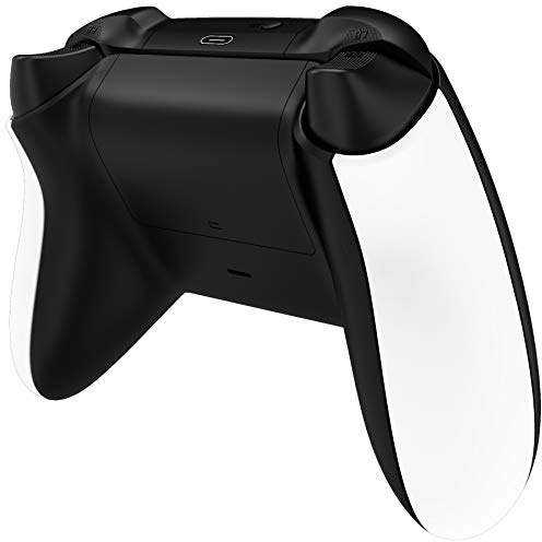 eXtremeRate Griffteile Hülle Gehäuse für Xbox Series X/S, DIY-Ersatz Griffe Seitliche Shell Grips Case Zubehör für Xbox Core Controller(Schnee Weiß)-KEIN Controller