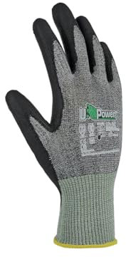 U-POWER | Guanti da lavoro SAMBA, realizzati in Poliestere e nitrile, lavorazione a 15 aghi per Aumentare la Destrezza e la Vestibilità. CONFEZIONE DA 12 PEZZI