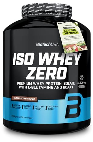 BioTechUSA Iso Whey Zero | Premium Whey Protein Isolate | Grass-Fed | Enzyme-Free | Sugar- and Gluten-free, 1816 g, Choklad