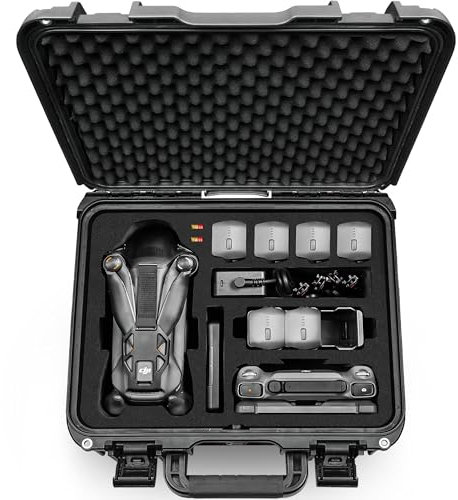 LEKUFEE Waterproof Hard Carrying Case for DJI Mavic 4 Pro Drone, Creator Combo, Fly More Combo, DJI RC Pro 2/RC 2, Battery (7 pcs), Charging Hub, and Other Accessories(Case Only)