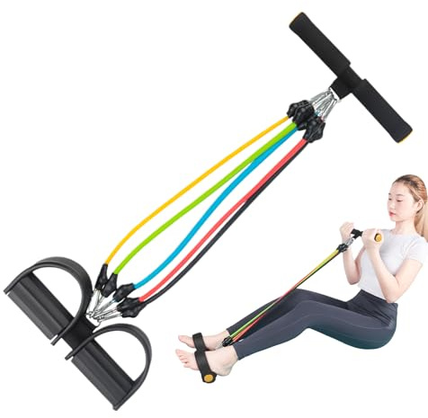 Trainer Per Caviglie Con Pedali, Attrezzo Fitness Con Corda A Tensione Regolabile, Elastico Antiscivolo Regolabile Per Allenamento Gambe Braccia Addominali A Casa