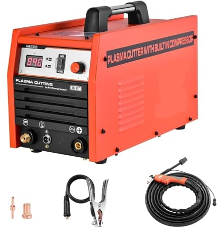 Découpeur Plasma Avec Compresseur D'air Intégré, Machine De Découpe Plasma À Onduleur Numérique À Coupe Nette Puissant Précision