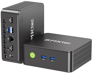 GMKtec Mini PC Intel 12.Gen N95 (Turbo 3,4 GHz), 8 GB RAM 2666 MHz + 256 GB M.2 SSD Computadora de Escritorio, 3X USB 3.2, Doble Salida HDMI 4K@60Hz/WiFi 5 BT5.0/RJ45 Ethernet Nucbox G3S