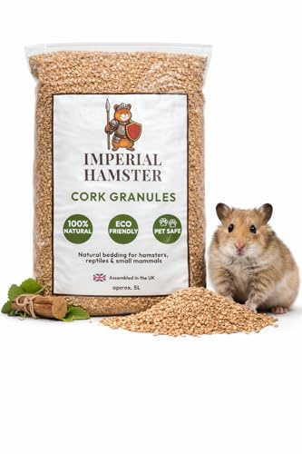 Imperial Hamster Cork Granules Bedding 5L – Natural Dust Free Absorbent Substrate for Hamsters, Rats, Reptiles & Small Animals