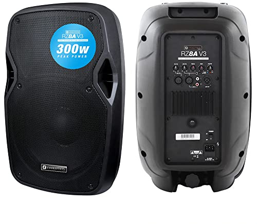AVC Designs Evolution Audio RZ8A V3 Portable 8 300W Active Powered Stage DJ Club PA Speaker