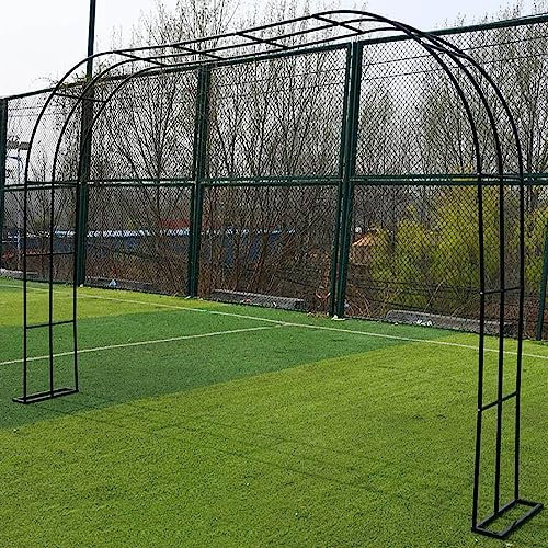 EMENAR Außenbereich Gartenbogen Rankbogen Für Kletterpflanzen, Rankhilfe Rankgitter Breite 80-350cm, Rosengestell Für Rasen Patio Hochzeitsdekorationen (Color : Black, Size : W350*H250cm)