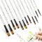 Andibro Filbert Ensemble de pinceaux Plats, 12 pièces pinceaux d'artiste Pinceau d'art en Nylon Pinceau d'art Professionnel Brosse à Cheveux en Nylon à l'huile Acrylique Aquarelle Gouache