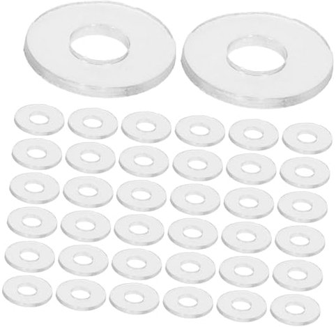 GLEAVI 500piezas Arandelas De Plástico Aislantes Arandelas De Fijación De Tornillos Para Manijas De Puertas De Ducha Para Reemplazo De Juntas Planas Artículos Hogar