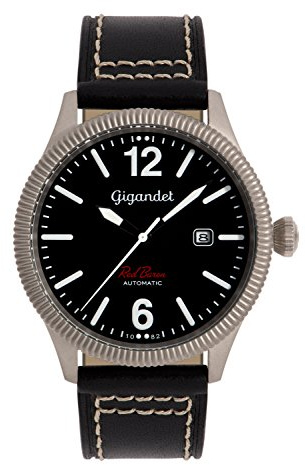 Gigandet Herren Analog Japanisches Automatikwerk Uhr mit Leder Armband 13VNAG8NE/008