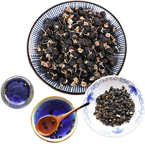 Té De Hierbas Chino De Bayas De Goji Negras Té De Hierbas De Bayas De Goji Negras Tea De Flores Fortalece Los Riñones Y El Hígado Tee De Flores Y Hierbas Bebida China De Infusión Verde (250g)