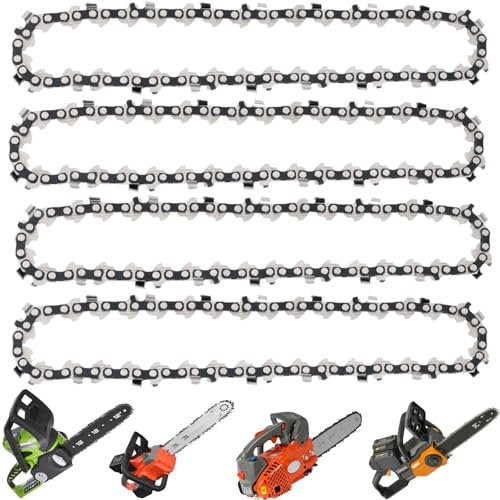 Eyoloty 4 Pack 12 inch Chainsaw Chain, 64 Drive Links, 1/4 Pitch, 0.043 Gauge, Replacement Chain Fts 12 inch (30cm) Stihl 71PM3-64/36700000064, MSA60, MSA70, MSA120, MSA140, MSA160T, MS151and More
