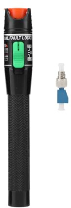 WSOLDMA Visual Fault Locator 5-100KM VFL Fiber Optic Tester Tool Kit Light Pen with FC Male to LC Female Connector for Fiber Network Cable Test (30KM + FC Male to LC Female Connector)