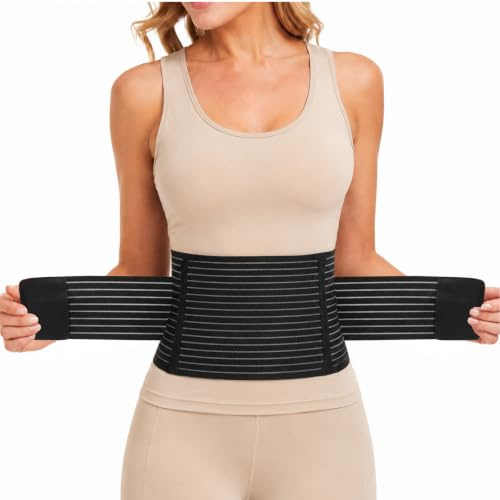 BUTBU Postpartum Belly Wrap, C Section Recovery Belt (Style B, L) | Abdominal Binder After Pregnancy Postpartum Belly Band, Waist/Pelvis Trainer Belts for Women, Tummy Girdle Corset Body Shaper