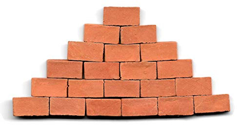 ALEA Mosaik Backsteine, Ziegel, 16x8x4mm, für Modellbau,. 500 echte Ziegel,