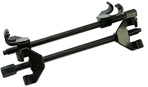 FreeTec 2-TLG Profi Federspanner Montagespanner Satz Tuning Tieferlegung Spanner Feders Set 4 Krallen Spannweite bis 380mm für Tieferlegungs Federn Fahrwerk