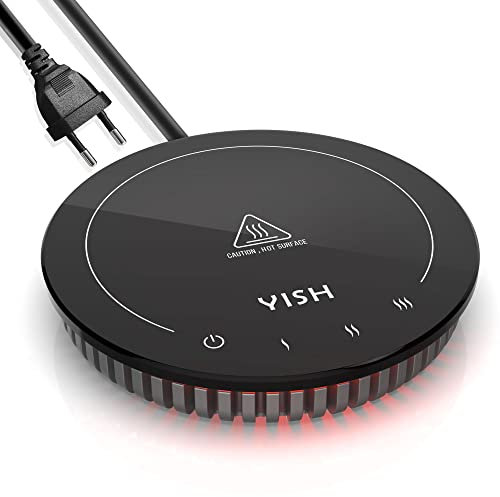 YISH Scalda Tazza Scaldatazza Caffe Scaldatazze Scalda Bevande con Regolazione della Temperatura a 3 velocità Coffee Mug Warmer per la casa o L'Ufficio Scaldatazze Elettrico