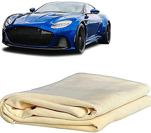 JEOPKO chamois leathers for cars,Large Genuine Chamois Leather(65x40cm),Car Drying Towel Shammy Leather Cloth, car cleaning kit,Chamois Leathers For Cars Perfect for drying off the whole car.