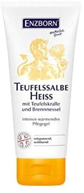 Enzborn Teufelssalbe Heiss | Langanhaltender Wärmeeffekt | Ohne Rückstände | Mit Teufelskralle und Brennessel | Dermatologisch Geprüft | 2 x 100 ml