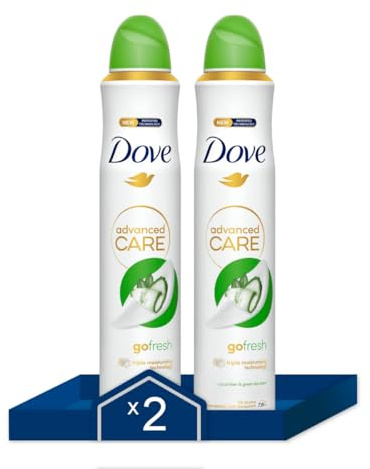 Dove Advanced Care Aerosol Pepino 72h Pack Ahorro 200 ML x2