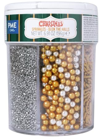 PME Noël Assortiment de Sprinkles de 6-en-1 - Éclat des Fêtes (196g)