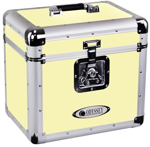 Odyssey Vintage Series Yellow 12 Vinyl Records or LP Case, Holds 70 PCS