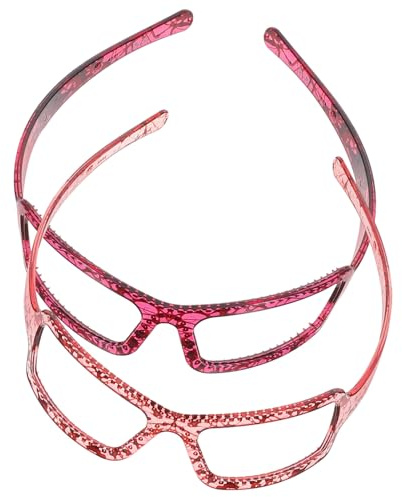 WEKADRIN Bandeaux pour Cheveux Femmes 2 Pièces Taille Unique Design Lunettes Décoratif pour Maquillage Visage Lavage Sport Quotidien